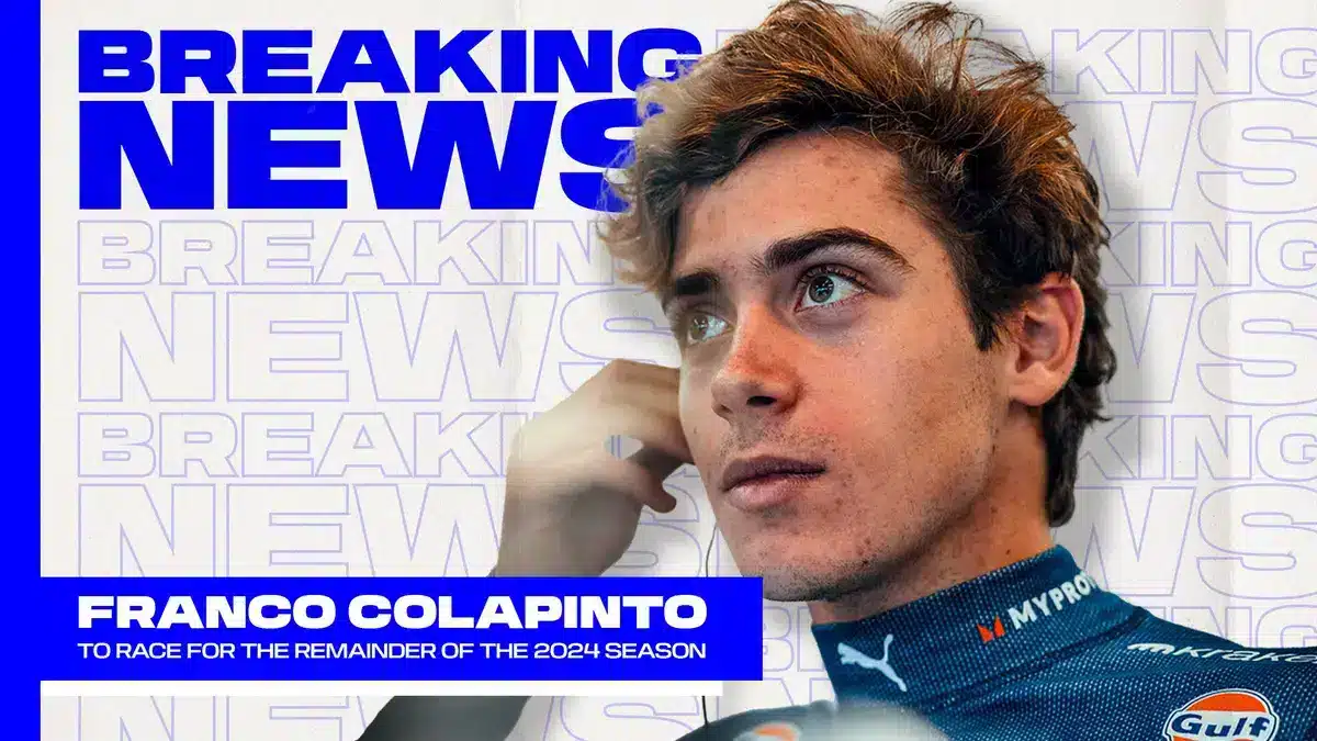 BREAKING NEWS: Franco Colapinto Joins Williams, Sargeant Exits F1!